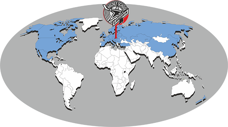 Map of participants in Marian Gaborik’s hockey school